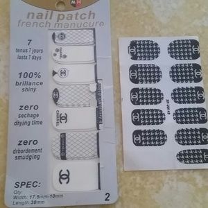 Chanel nail stickers/tattoos